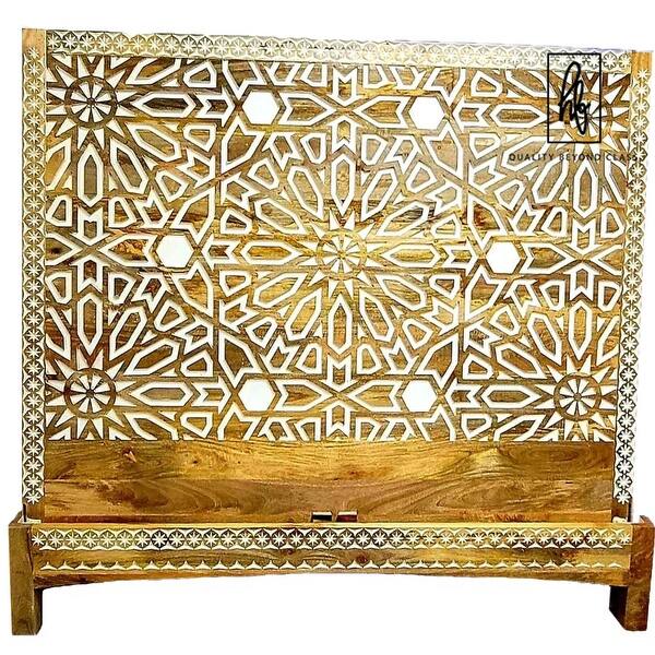Hibashi Jihad Hand Carved Mango Wood Bed King Bed Bath & Beyond