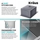 preview thumbnail 78 of 147, KRAUS Kore Workstation Drop-In Stainless Steel Kitchen Sink