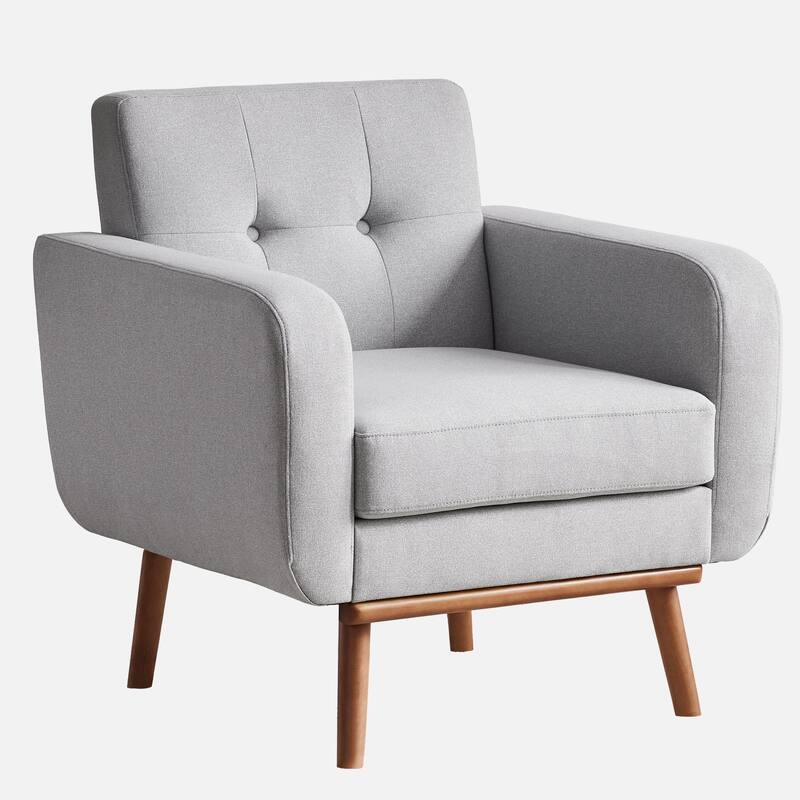 Tufted-Fabric-Upholstered-Accent Chair