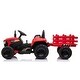 preview thumbnail 7 of 43, 12V Kids Ride On Tractor with Trailer, Battery Powered Electric Car w/ Music, USB, Music, LED Lights
