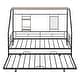 preview thumbnail 54 of 78, Metal House Bed with Trundle and Roof