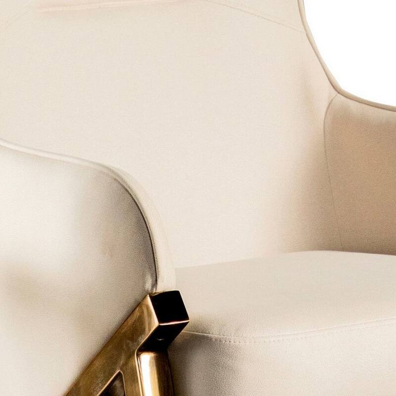 Arlo 33 Inch Accent Chair, Contoured Wingback, Vegan Leather - 26L x 32.5W x 41H, in inches