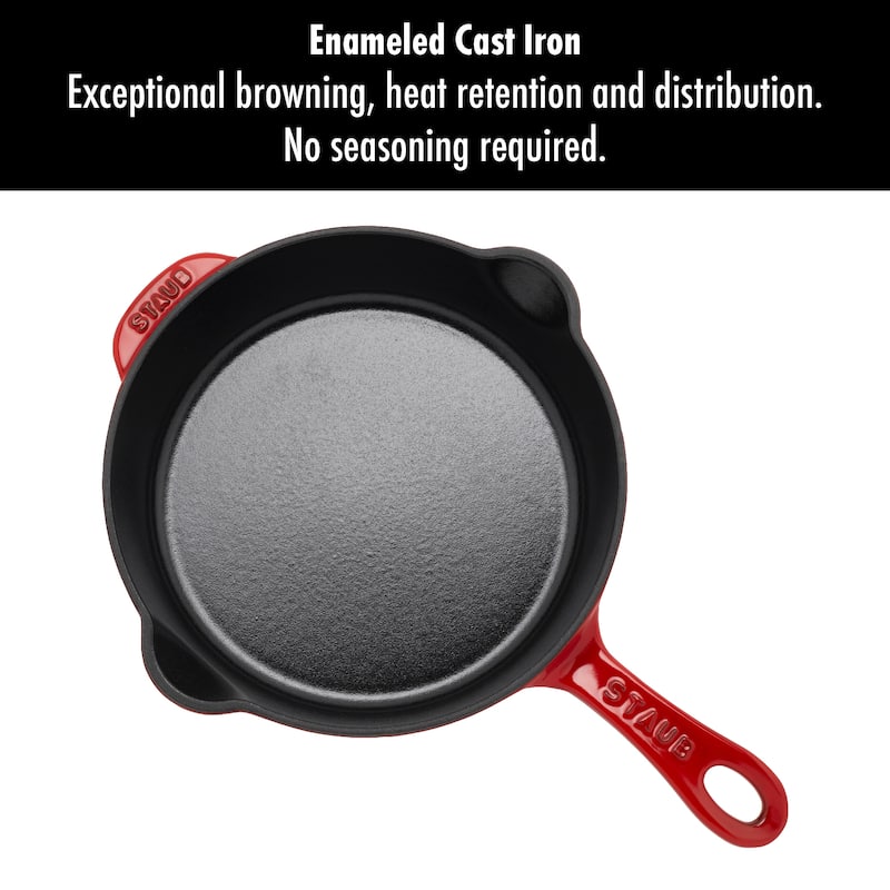 STAUB Cast Iron 8.5-inch Traditional Deep Skillet