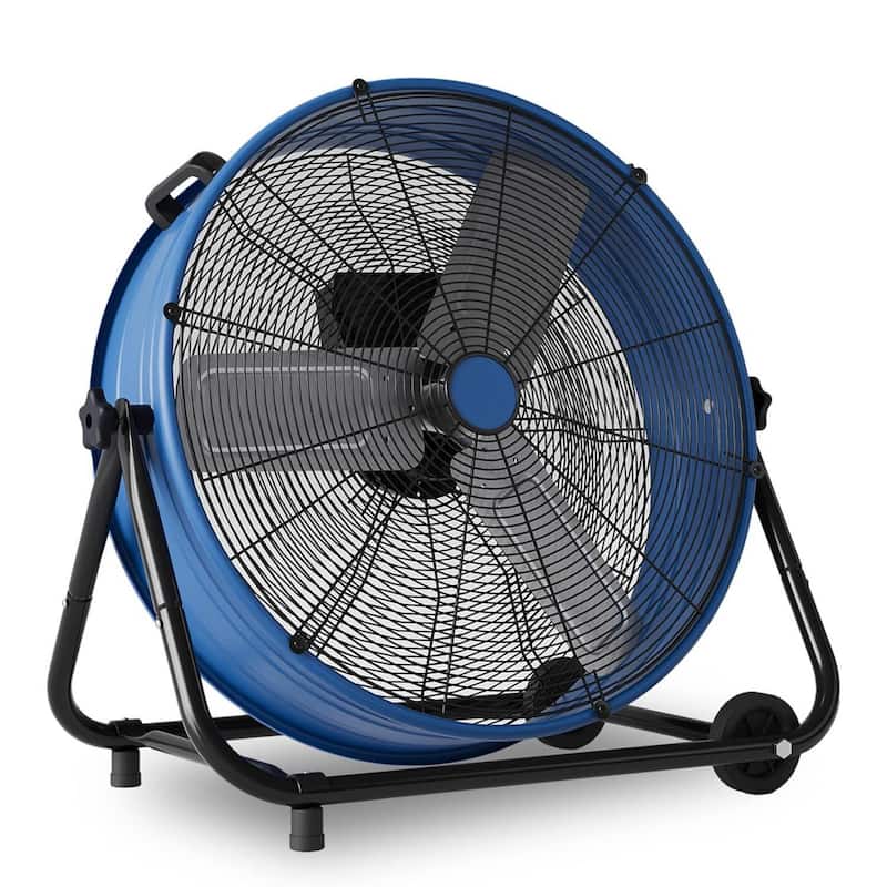 3 Speed Industrial Heavy Duty Floor Fan, for Industrial Commercial Space Garage - Blue