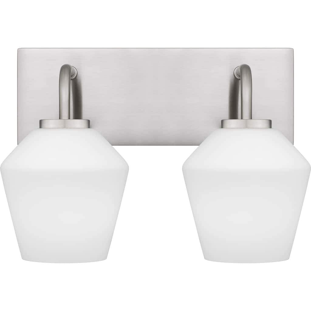 Nielson 2-Light Brushed Nickel Bath Light