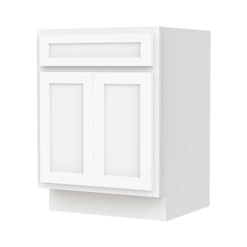 Vanity Art 24-inch Solid Wood Single Sink Bathroom Vanity Cabinet