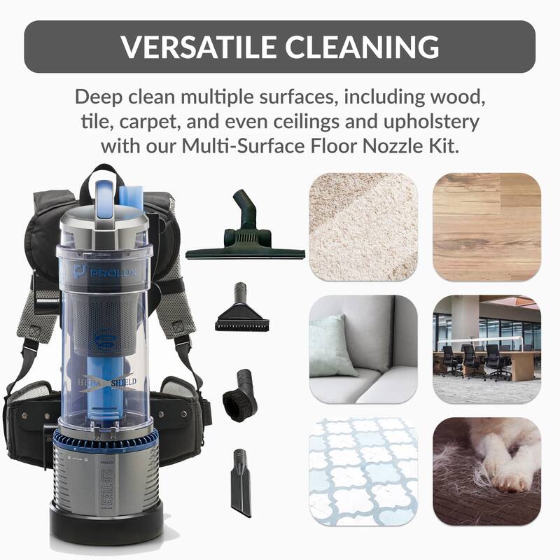 Prolux 2.0 Residential Bagless Backpack Vacuum with Deluxe 1 1/2 inch Tool Kit