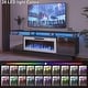 preview thumbnail 41 of 54, BOSSIN 70" Modern Electric Fireplace TV Stand, with Electronic Flame and LED Lights, High Gloss Finish Entertainment Center