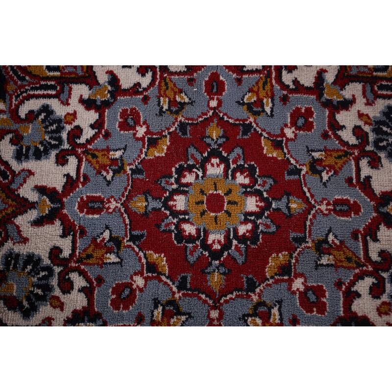 Traditional Red Kashan Turkish Area Rug Oriental Machine Made Carpet - 9'8" x 12'5"