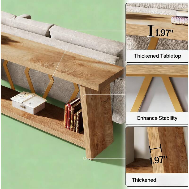 Sofa Table,Storage Console Table