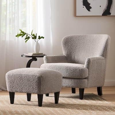 Hartshorn Upholstered Club Chair and Ottoman Set by Christopher Knight Home