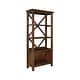 preview thumbnail 2 of 2, Baldridge Rustic Brown Casual Large Bookcase