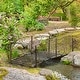 Outsunny 6FT Classic Garden Bridge with Safety Railings Steel Arc ...