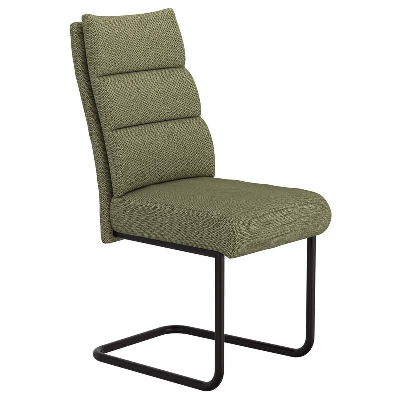 Modern Fabric & Metal Dining Chair, Set of 2