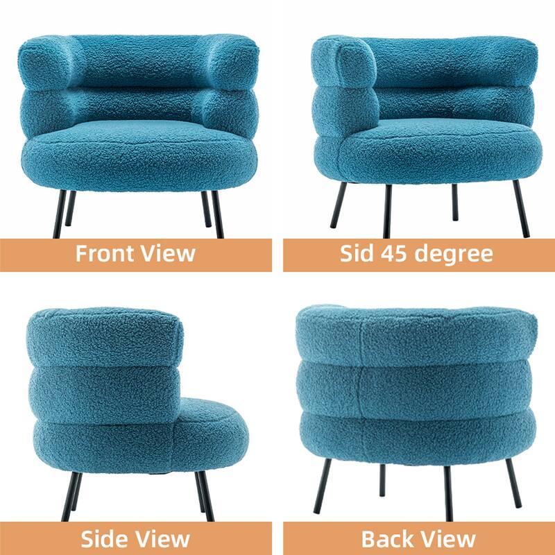 XINMICS Modern Accent Chair Upholstered Armchair for Living Room, Bedroom