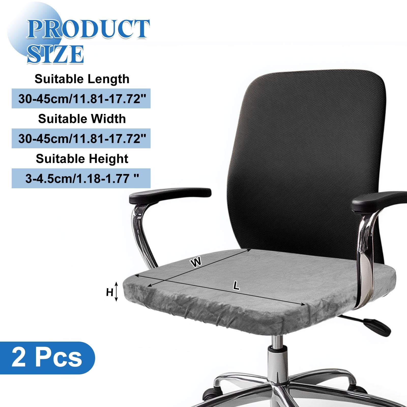 Office Chair Cover, Stretchable Soft Rotating Chair Slipcover Washable Desk Computer Seat Cover Protector for Office