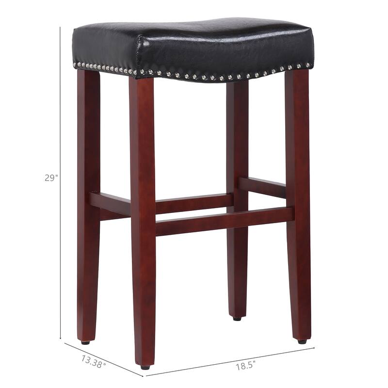 Jameson Upholstered Polyester Cherry 29 Inch Bar Stool (Set Of 2)