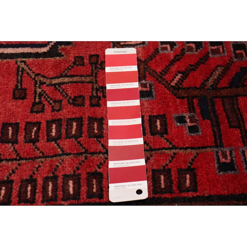 ECARPETGALLERY Hand-knotted Anadol Red Wool Rug - 3'5 x 9'9
