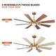 preview thumbnail 43 of 46, Parrot Uncle 60" Farmhouse Integrated LED Windmill Ceiling Fan with Light and Remote