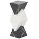 preview thumbnail 2 of 6, White Marble Stacked Pyramid Geometric Decorative Sculpture