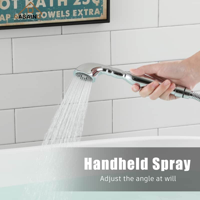 3-Handle Luxury Claw Foot Freestanding Tub Faucet