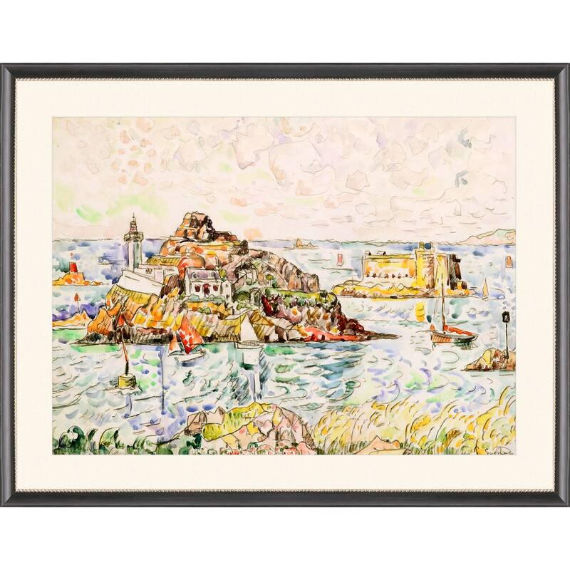 Morlaix Framed Art Giclee Under Glass - Multi-Color - 28 X 36 X 1