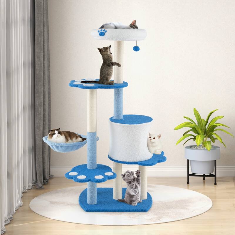 54 Inches Tall Modern Cat Tree Tower for Indoor Cats