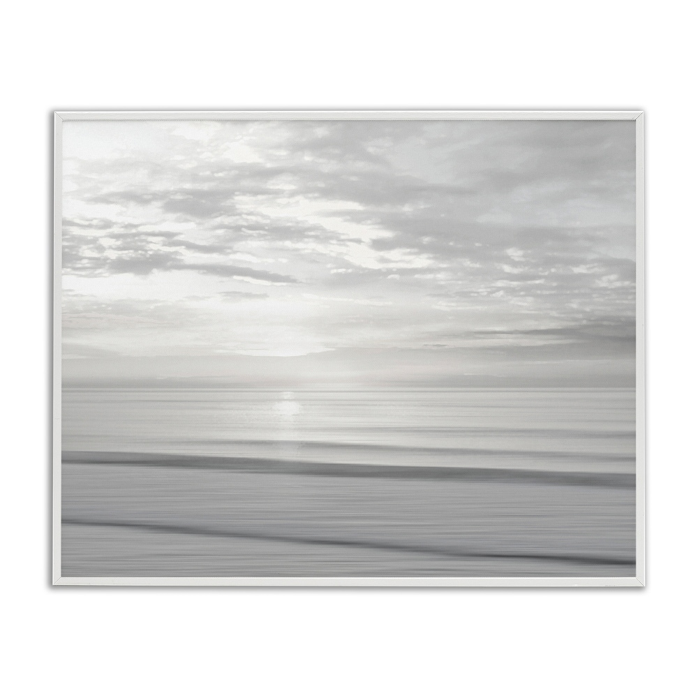 Stupell Soft Serene Beach Reflection Framed Giclee Art Design By Maggie Olsen