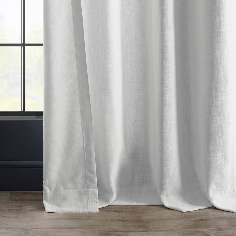 Exclusive Fabrics Heavy Faux Linen Grommet Curtain (1 Panel)