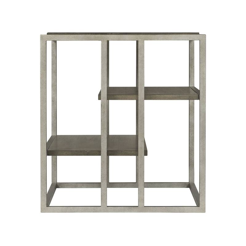 22" Modern Rectangular End Table with Storage Shelf and Metal Frame for Living Room or Bedroom