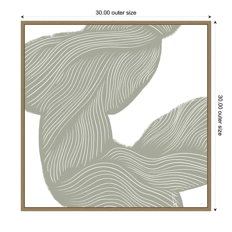 Kate and Laurel Movement Lines by Gabrielly Guedes Framed Canvas Wall Art Print