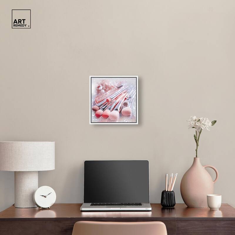 Brush Collection Blush Canvas by Art Remedy