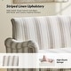preview thumbnail 43 of 62, HULALA HOME Adika 51"W Farmhouse Striped Linen Upholstered Loveseat with Solid Wood Spindle Legs