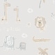 preview thumbnail 3 of 2, Galerie Wallcoverings Tiny Tots 2 Jungle Friends Non-woven Matte Wallpaper Roll 33 feet x 21 inches - Greige/Tan