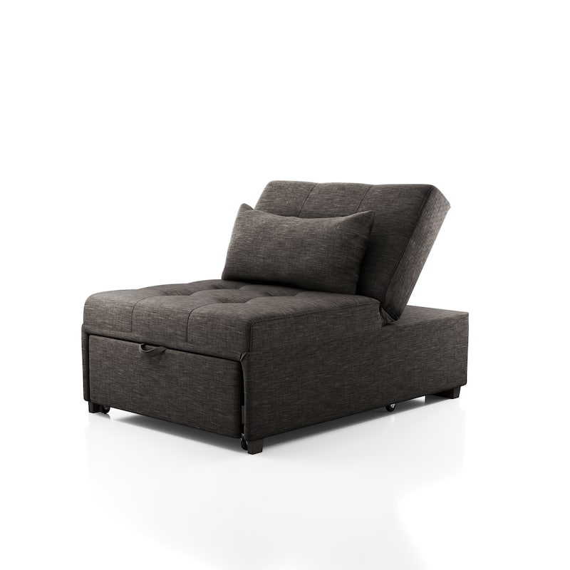 Jave Contemporary Fabric Convertible Tufted Futon Chair by Furniture of America