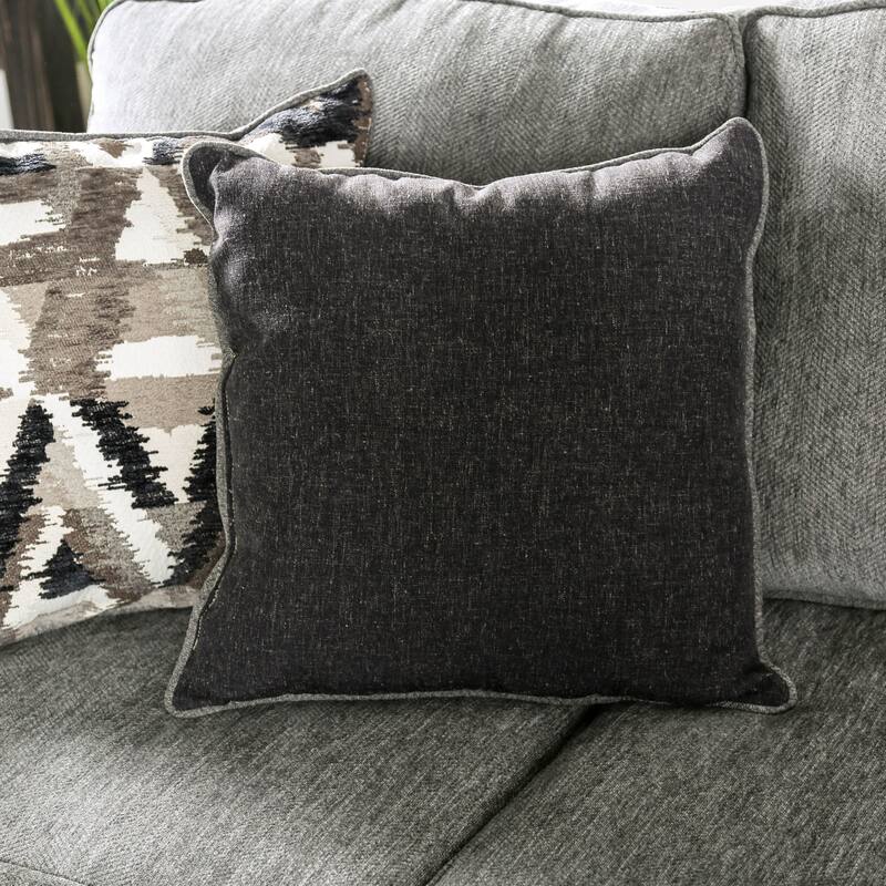 Mecia Transitional Chenille Rolled Arms 2-Piece Sofa Set by Furniture of America