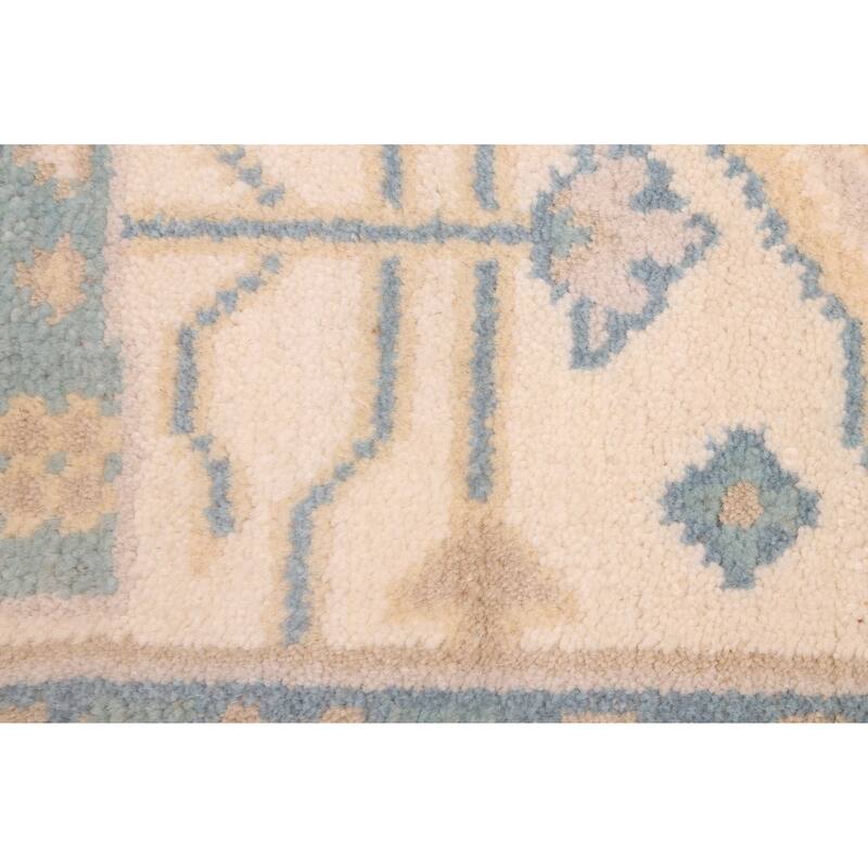 ECARPETGALLERY Hand-knotted Royal Oushak Ivory Wool Rug - 8'2 x 8'0