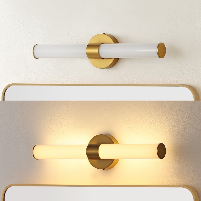 Elyse 20.13" 1-Light Industrial Mid-Century Iron Integrated LED Vanity Light, by JONATHAN Y