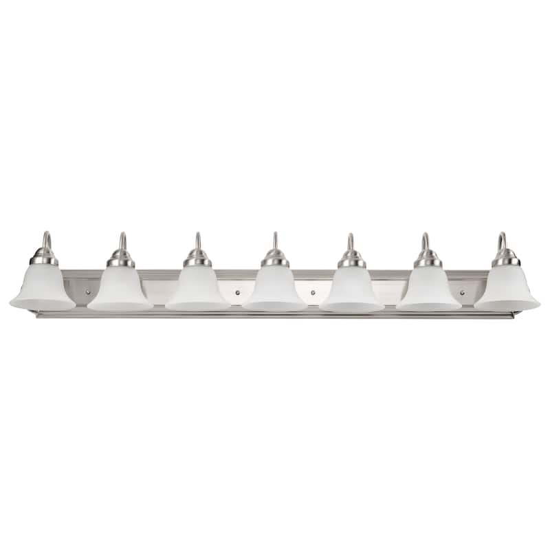 Ballerina 7 Light 48 In. Vanity with Frosted White Glass