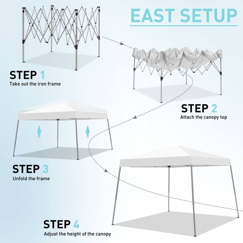 Ainfox 10 x 10ft Pop Up Canopy Tent Instant Shelter UV-protected Inclined Leg