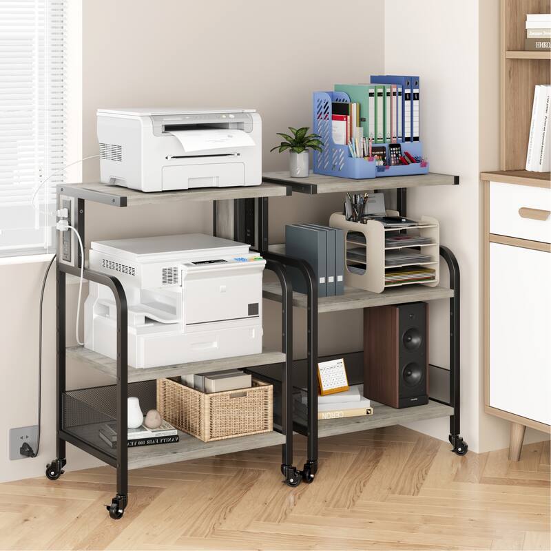 Movable File Cabinet Printer Stand for Home Office