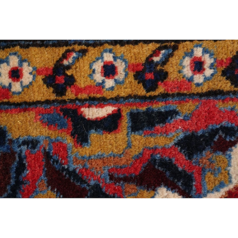 Hand Knotted Oriental 100% Wool Carpet Traditional Floral Beige & Ivories Tabriz Area Rug - 11' 2'' X 7' 4''