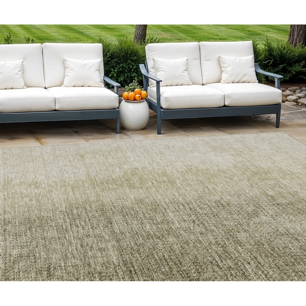HomeRoots Abstract Transitional Rectangle Outdoor Rug