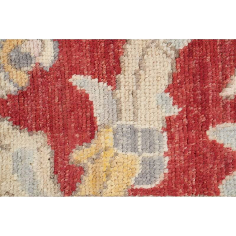 Hand Knotted Oriental 100% Wool Carpet Traditional Medallion Yellow & Gold Chobi-Peshawar Area Rug - 11' 10'' X 9' 0''