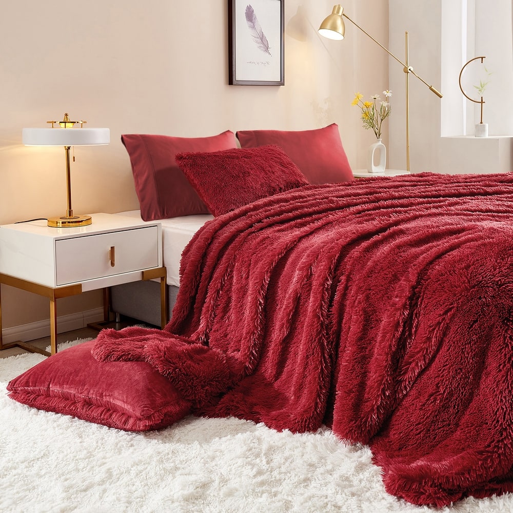 Plush Fluffy Shaggy Crystal Velvet Duvet Cover