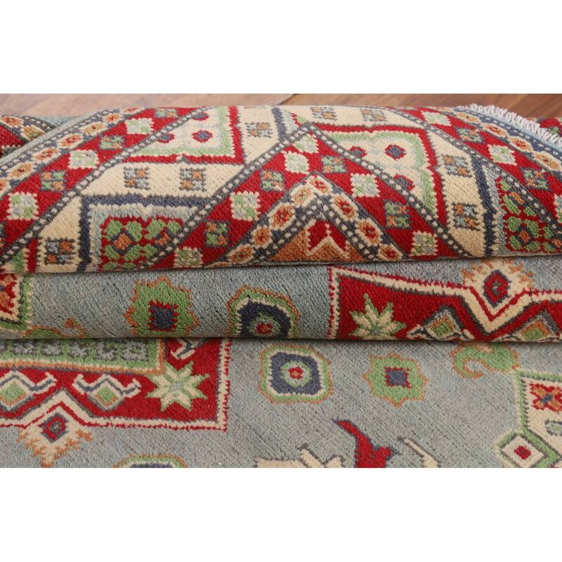 Kazak Oriental Area Rug Handmade Traditional Wool Carpet - 5'0" x 6'7"