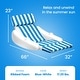 preview thumbnail 3 of 6, Swimline SunChaser Padded Floating Luxury Pool Lounge Sling Chair, Blue/White - 17.2