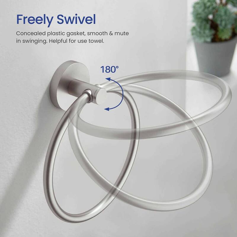 Circular Bathroom Towel Ring - N/A