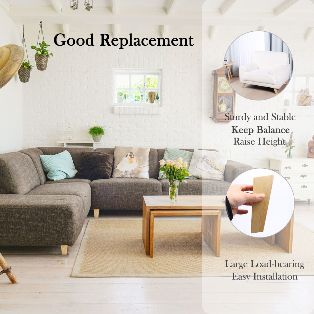 6 Inch Wood Furniture Legs Tapered Sofa Leg Replacement Feet Legs Tapered Sofa Leg Replacement Feet