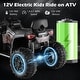 preview thumbnail 20 of 27, 12V Kids Ride On 4 Wheeler with MP3 Music and USB Function - 39" x 24" x 29"(L x W x H)